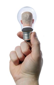 man in light bulb - creativity concept