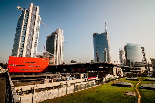 business building in the city