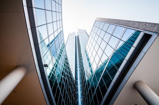 business building in the city