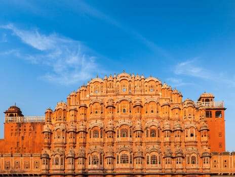 Famouse Rajasthan landmark - Hawa Mahal palace (Palace of the Winds), Jaipur, Rajasthan