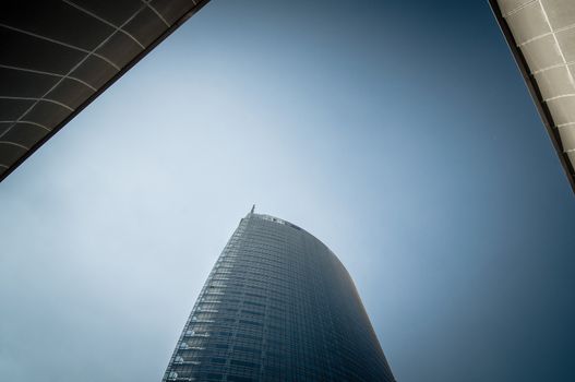 business building in the city