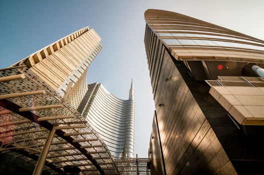 business building in the city