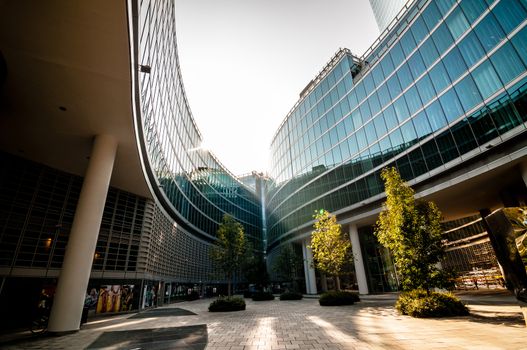 business building in the city