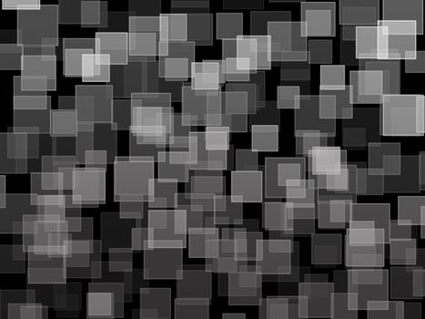black and white square bokeh on abstract background
