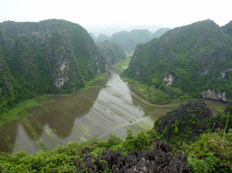 Tam Coc river in Ninh Binh, Vietnam
