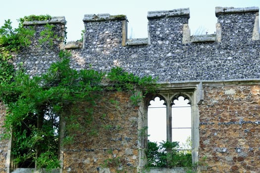 Castle walls with window