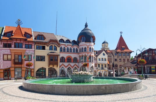 Europe square in Komarno . Slovakia