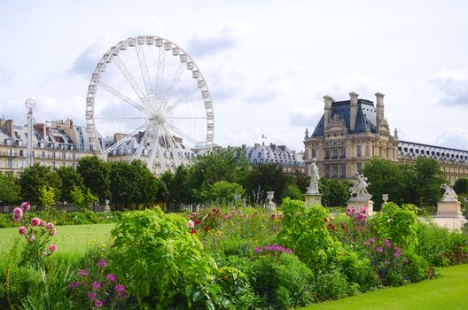 Tuileries garden side, Paris, France