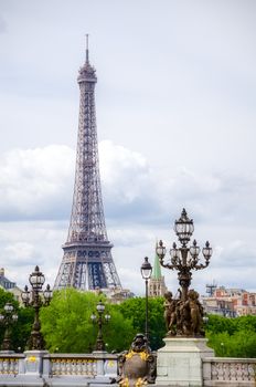 Eiffel Tower in Paris. France.