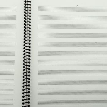 music notebook wallpaper isolated on white background 