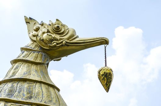 Thai swan see in temple of Thailand