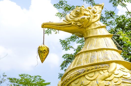 Thai swan see in temple of Thailand