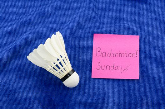 don't forget play badminton on sunday