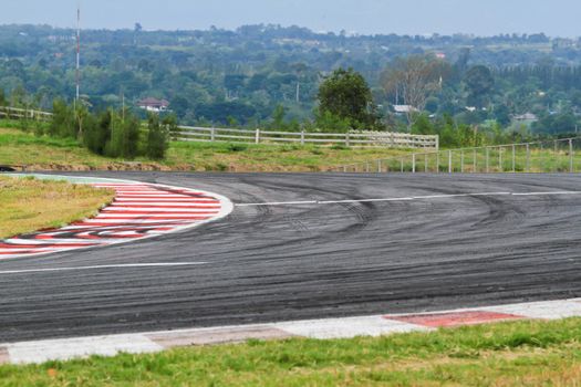 Background with tire marks on road track