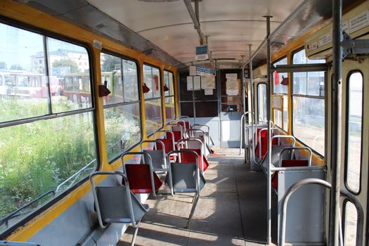 the image of view inside of tramway