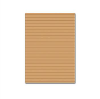 brown line paper isolated on white background