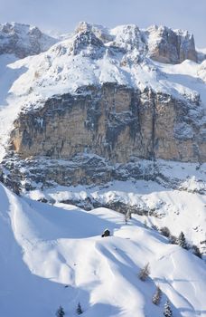 Ski resort of Selva di Val Gardena, Italy