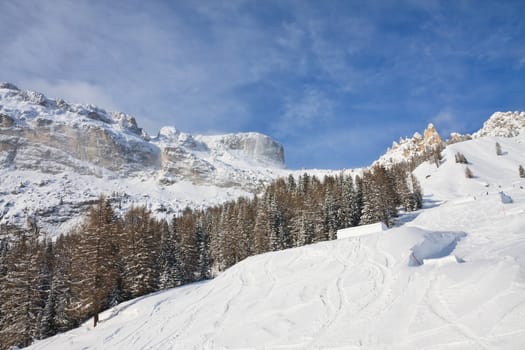 Ski resort of Selva di Val Gardena, Italy