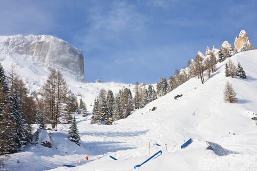 Ski resort of Selva di Val Gardena, Italy