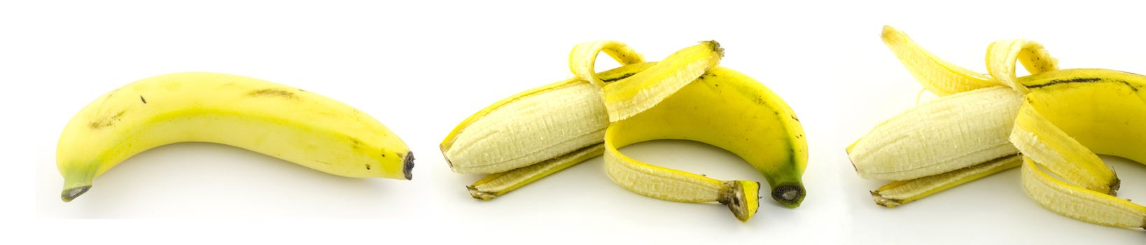 three banana isolate with white background
