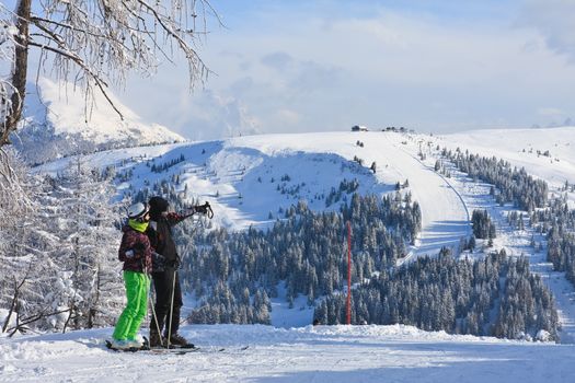 Ski resort of Selva di Val Gardena, Italy