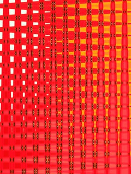 unusual and red abstract texture with red ribbons