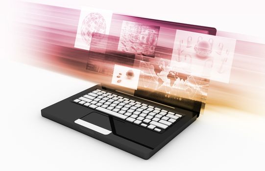 Modern Technology Code Illustration Lines as Art
