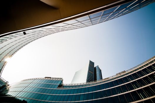 business building in the city