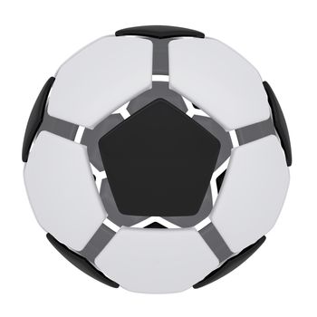 Soccer ball consisting of unconnected parts. Isolated render on a white background