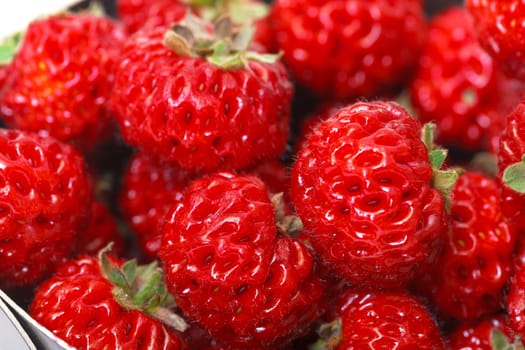 Ripe Red strawberries closeup 
