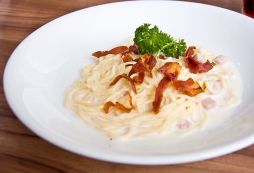 spagetti carbonara  Italian food style