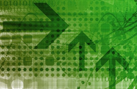 Business Arrows Pointing Upwards and Success Concept