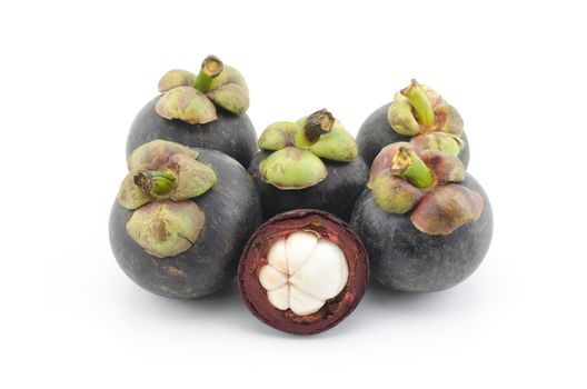 mangosteen isolated on white background