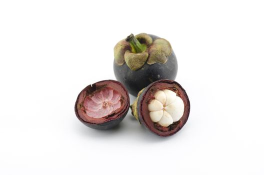 mangosteen isolated on white background