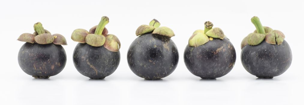 mangosteen isolated on white background