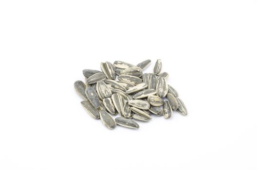 sunflower seeds isolated on white background