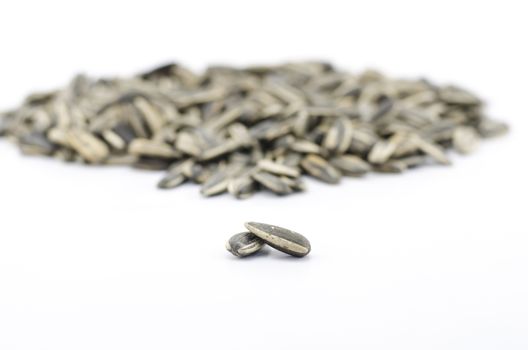 sunflower seeds isolated on white background