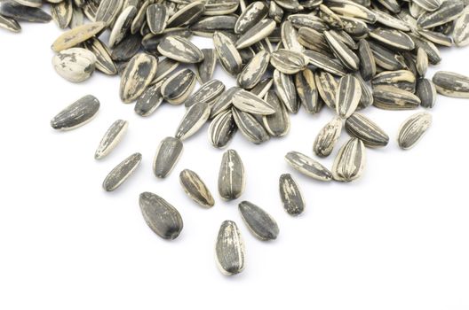 sunflower seeds isolated on white background