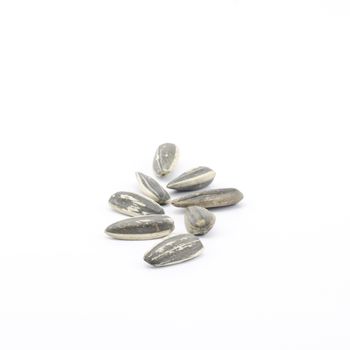 sunflower seeds isolated on white background