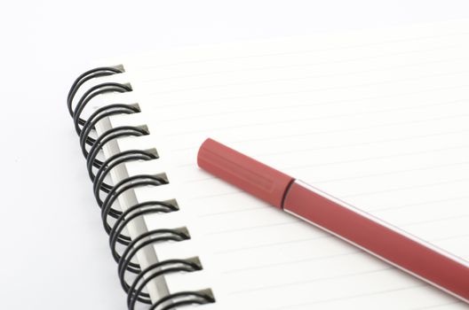 red pen isolated on white background