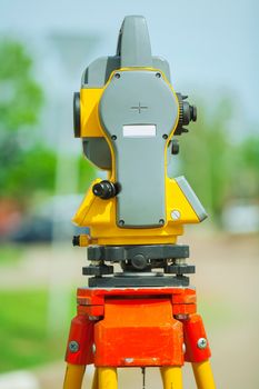 theodolite back view