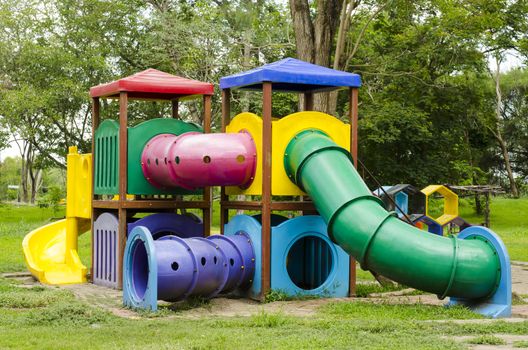 children Stairs Slides equipment in playground