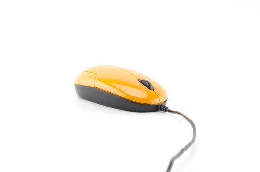 orange mouse isolated on white background