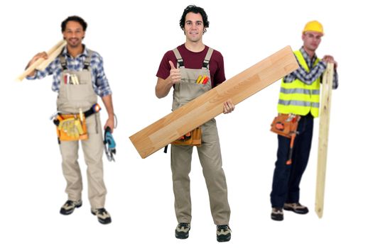 Three carpenters