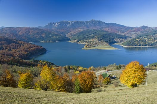 autumn rural mountain landscape, Romanian Carpathians