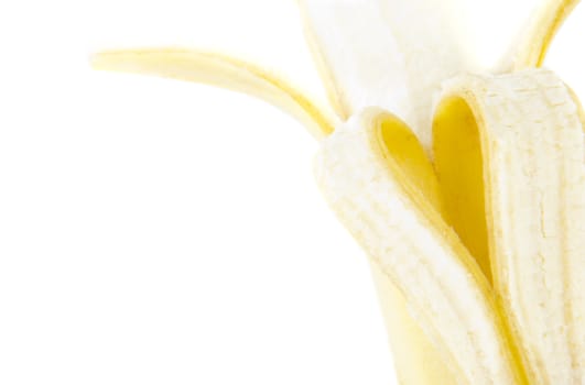 banana with heart symbol on white background