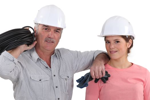 A team of tradespeople