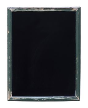 An Isolated Rustic Framed Empty Blackboard For Your Text