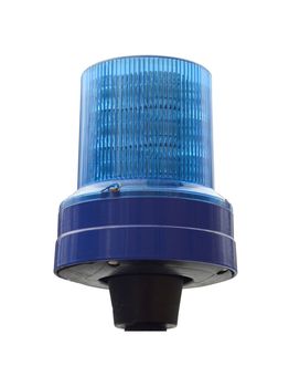 Isolation Of Blue Police Emergency Light With Clipping Path
