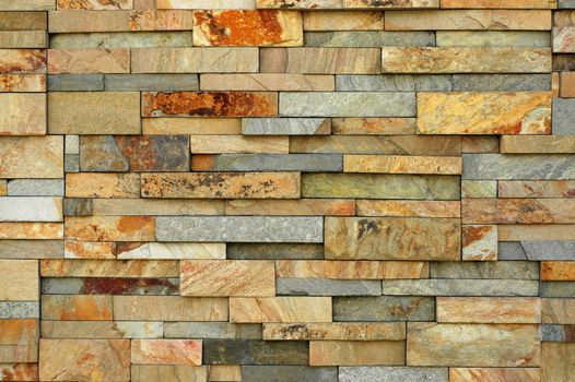 Abstract Background Texture of a Wall With Irregular Sized Bricks